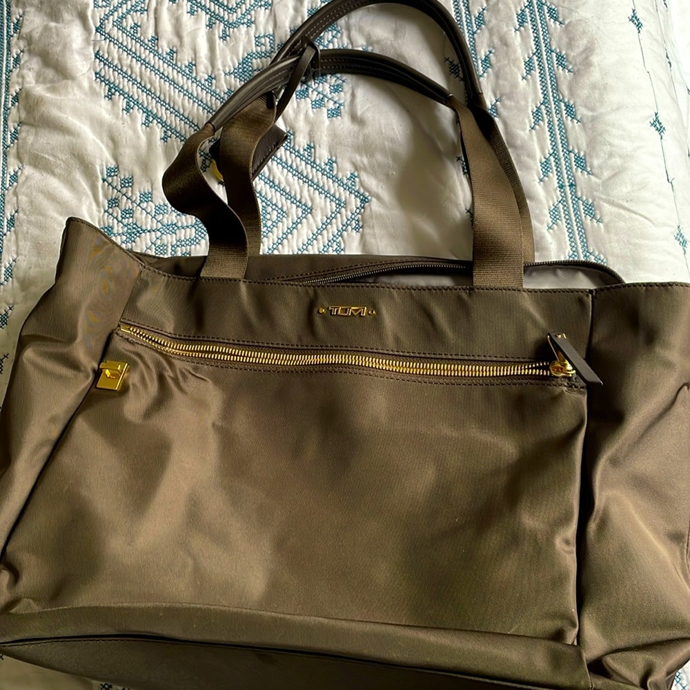 Tumi Olive Green Laptop Bag